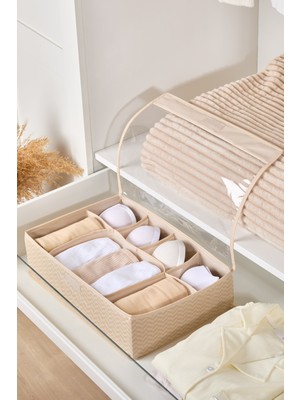 Serstil Şeffaf Kapaklı Çamaşır Ayırma Kutusu | Çekmece Düzenleyici Sütyen, Çorap, Iç Çamaşırı Organizer