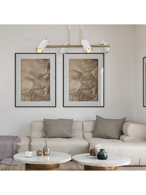 Lucea Lume 4 Lu Beyaz-Antık Lak Sıralı Avize 4XGU10