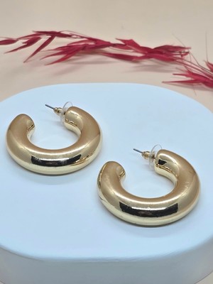 Gold Klasik C Model Küpe