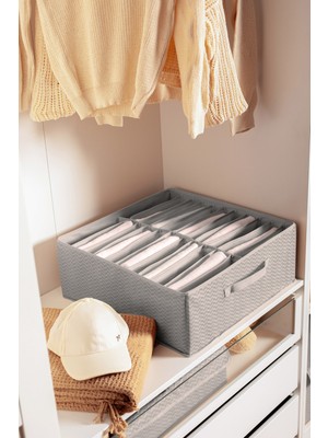 Serstil 22 Bölmeli Kıyafet, Havlu, Nevresim Dolap Içi Düzenleyici Kutu - 50X50X20CM