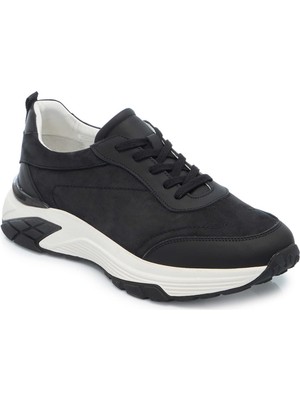 Tergan Siyah Hakiki Deri Erkek Sneaker - E25I1AY57214-B31