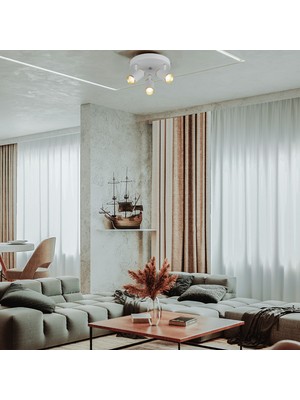 Lucea Lume 3 Lu Beyaz-Antık Lak Plafonyer 3XGU10