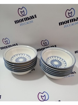 PremiumPort Porselen Çorba Kase Seti 14 cm 12'li, Şık ve Dayanıklı Yemek Takımı