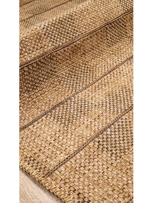 Santiva Home Bej Naturel Sisal Jüt Hasır Halı Yıkanabilir Kaymaz Taban Tozumaz