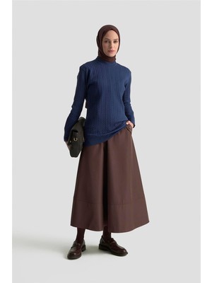 Armine Saç Örgü Kazak 25KD7005 Indigo