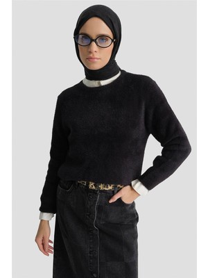 Armine Dokulu Basic Kazak 25KD6025 Siyah