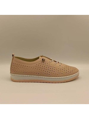 Ametist Exclusive Lugano Pudra Hakiki Deri Kadın Sneaker – El Işçiliği ve Konfor