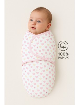 Mimocan 0-4 Ay Bebek Için %100 Pamuk Kundak, Cırt Cırtlı, Yumuşak Penye Kumaş, Nefes Alan Kumas