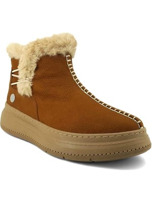 Mammamia 1540 Hakiki Deri Günlük Kadın Bot-Taba