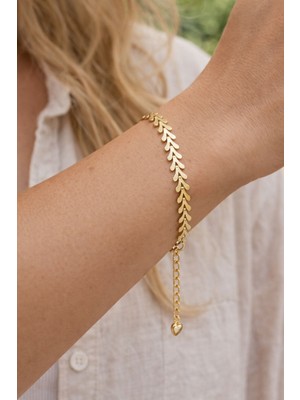 Glossy Jewelery Xuping 14K Altın Kaplama Balık Sırtı Bileklik