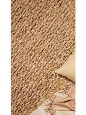 Santiva Home Naturel Sisal Jüt Bej Hasır Halı Yıkanabilir Kaymaz Taban  Salon Halısı Yolluk