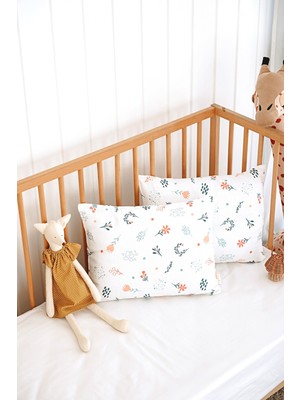 Serstil 2 Adet Desenli Müslin Bebek / Çocuk Yastık Kılıfı %100 Pamuk 45X35 cm