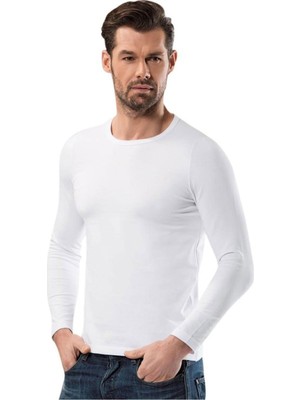 Tutku Elit Erkek Beyaz Uzun Kollu Fanila 3 Adet-Beyaz-2xl