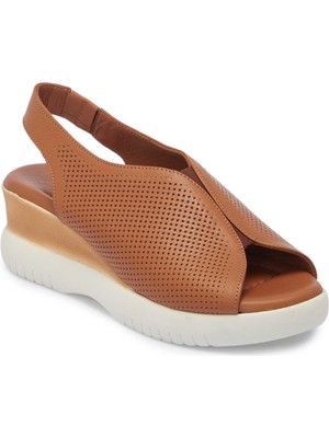 Tergan  Taba Hakiki Deri Kadın Sandalet - K25Y1SN67774-A29