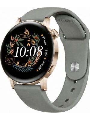 MMP Shop Huawei Watch GT3 42mm / GT2 42mm Uyumlu Yumuşak Soft Yüksek Kalite Spor Silikon Kordon