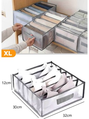 Serstil 6 Gözlü Kulplu Çekmece Içi Düzenleyici Organizer - Xlarge 32X30X12 cm