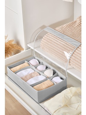 Serstil Şeffaf Kapaklı Çamaşır Ayırma Kutusu | Çekmece Düzenleyici Sütyen, Çorap, Iç Çamaşırı Organizer