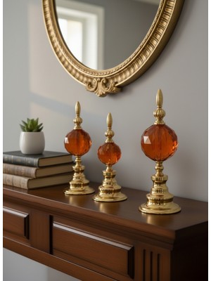 Elista Kristal 3lü Alem Turuncu Renk