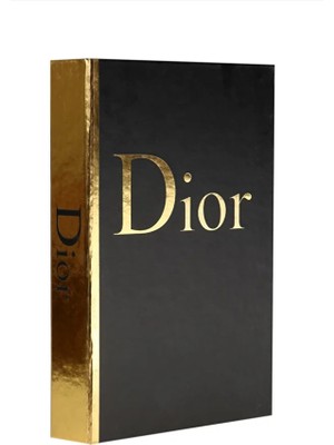 Dior Siyah Gold Dekoratif Kitap Kutu