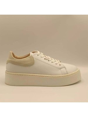 Ametist Ellezsa Beyaz Gerçek Deri Kadın Sneaker