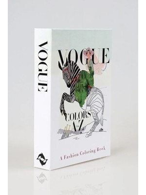 Beyaz Vogue At Dekoratif Kitap Kutu