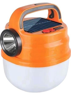 Ett HB-V70 Çift Işıklı 6 Modlu (El Feneri+5 Kademe) 50 Watt Şarj Edilebilir Kamp Feneri