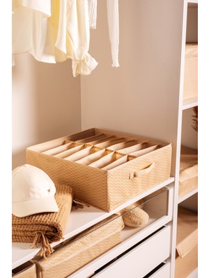 Serstil 14 Bölmeli Çekmece / Dolap Içi Kıyafet, Havlu, Nevresim Katlanabilir Düzenleyici Kutu - 44X44X17 cm