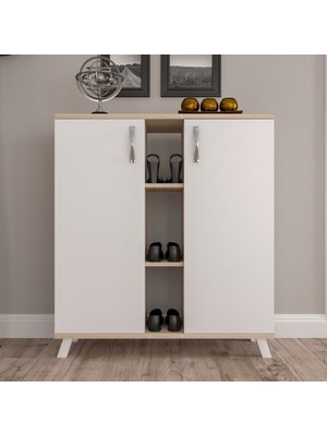 Aeka 3050 Ecem 2 Kapakli Rafli Bölmeli̇ Çok Amaçli Ayakkabilik