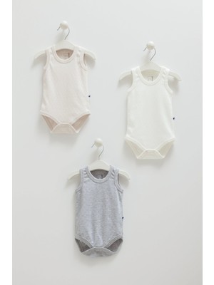 Caramell 0-9 Ay Arası Jakarlı Üçlü Body - Çok Renkli