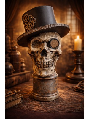 Pitaya Sanat Şapkalı Kurukafa