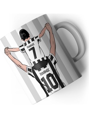 PremiumPort Siyah Beyaz Kartal Tasarımlı Kişiye Özel Hediye Kupa Bardak