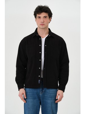 Pique 26EG1005 Erkek Gömlek Çıtçıt Kapamalı Oversize Erkek Gömlek