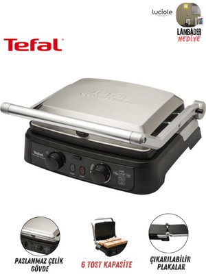 Allians Pratik Izgara ve Tost Makinesi, Zaman Ayarlı, Çıkarılabilir Plaka, Hediye Lambader