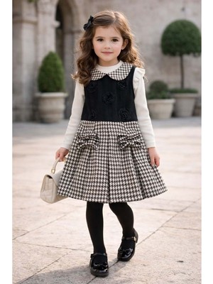 Gültekin Bebe Miss Melinda Güllü Kaz Ayaklı Elbise 7-10 YAŞ-0358530 - Mavi