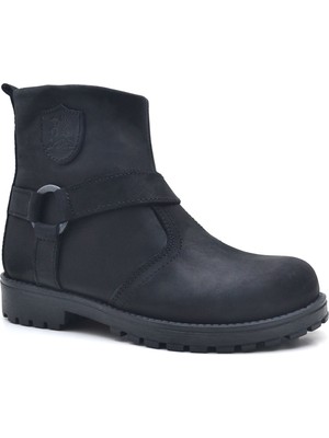 Rakerplus Chiron Hakiki Deri Fermuarlı Kışlık Çocuk Bot