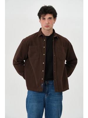Pique 26EG1005 ERKEK GÖMLEK Çıtçıt Kapamalı Oversize Erkek Gömlek