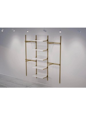 MD Vitrin Dekorasyon Mağaza Raf Sistemi, Askılık Sistemi, Butik Rafı, Mağaza Stand, Giyinme Odası - 180*200