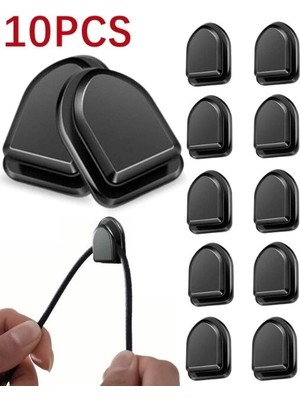 TE Dükkan Buğz Siyah Çok Amaçlı Yapışkanlı Kanca 10 Lu