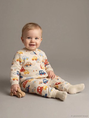 LC Waikiki Lcw Baby Bej 2.5 Tog Baskılı Erkek Bebek Uyku Tulumu