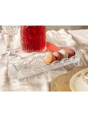 PremiumPort Lusi Cam Sunum Tabağı 24 Cm, Şık ve Dayanıklı Ürün