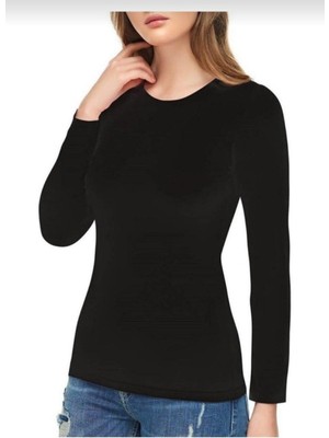 Elit 2203 Elastan Uzun Kol 3 Adet-Siyah-Siyah