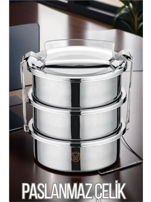 Genel Tedarik Hsnet Sefer Tası Paslanmaz Çelik Yemek Kabı 17 cm - EMTHBA4986-8951