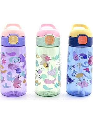 TE Dükkan Buğz Renkli Pipetli Suluk 600 ml