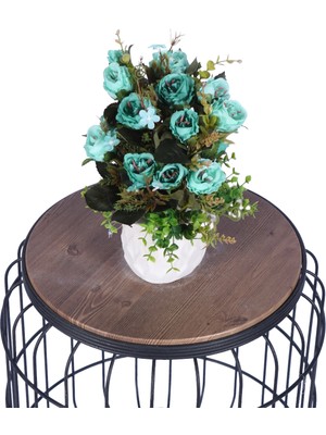 Yapay Çiçek Sitesi Beton Saksıda Yapay Çiçekli Tanzimler Model 8