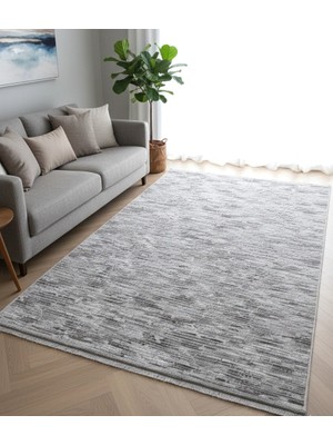 Yağmurser Lüx Yumuşak Dokulu Kaymaz Taban Halı Yolluk 3015 Gri