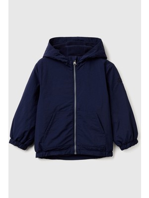 United Colors Of Benetton Lacivert Erkek Ek_fermuarlı Cepli Kapüşonlu Ceket Model Kodu: ( 2IGGGN03X252)