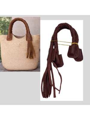 Angel Çanta Aksesuar Gerçek Deri 45 cm Nova Model Bordo Renk  Çift Çanta Sapı