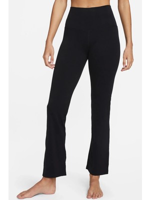 Nike Yoga Dri Fit Luxe Tight Fit Flared Trousers Kadın Dar Kesim Geniş Paça Eşofman Altı Siyah