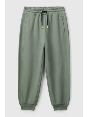 United Colors Of Benetton Haki Erkek Ej_önü Baskılı Büzme Ipli Arkası Cepli Eşofman Altı Model Kodu: ( 33NVCF06D075)