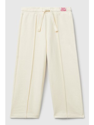 United Colors Of Benetton Ekru Kadın / Kız Kk_dikiş Detaylı Beli Büzgü Ipli Bol Paça Eşofman Altı Model Kodu: ( 3NBMGF04Y0R2)